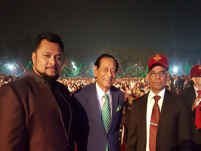 Dr. Kamrul Ahsan alongwith Director General Border Guards Bangladesh(BGB) and HN Ashequr Rahman, MP. The hon'ble Tresurer of the Ruling party.