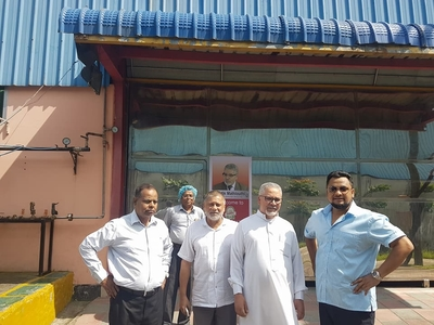 Mecca Cola President Towfik Mathlouthi  visiting Dr. Kamrul Ahsan's beverage industry in  Dhamrai